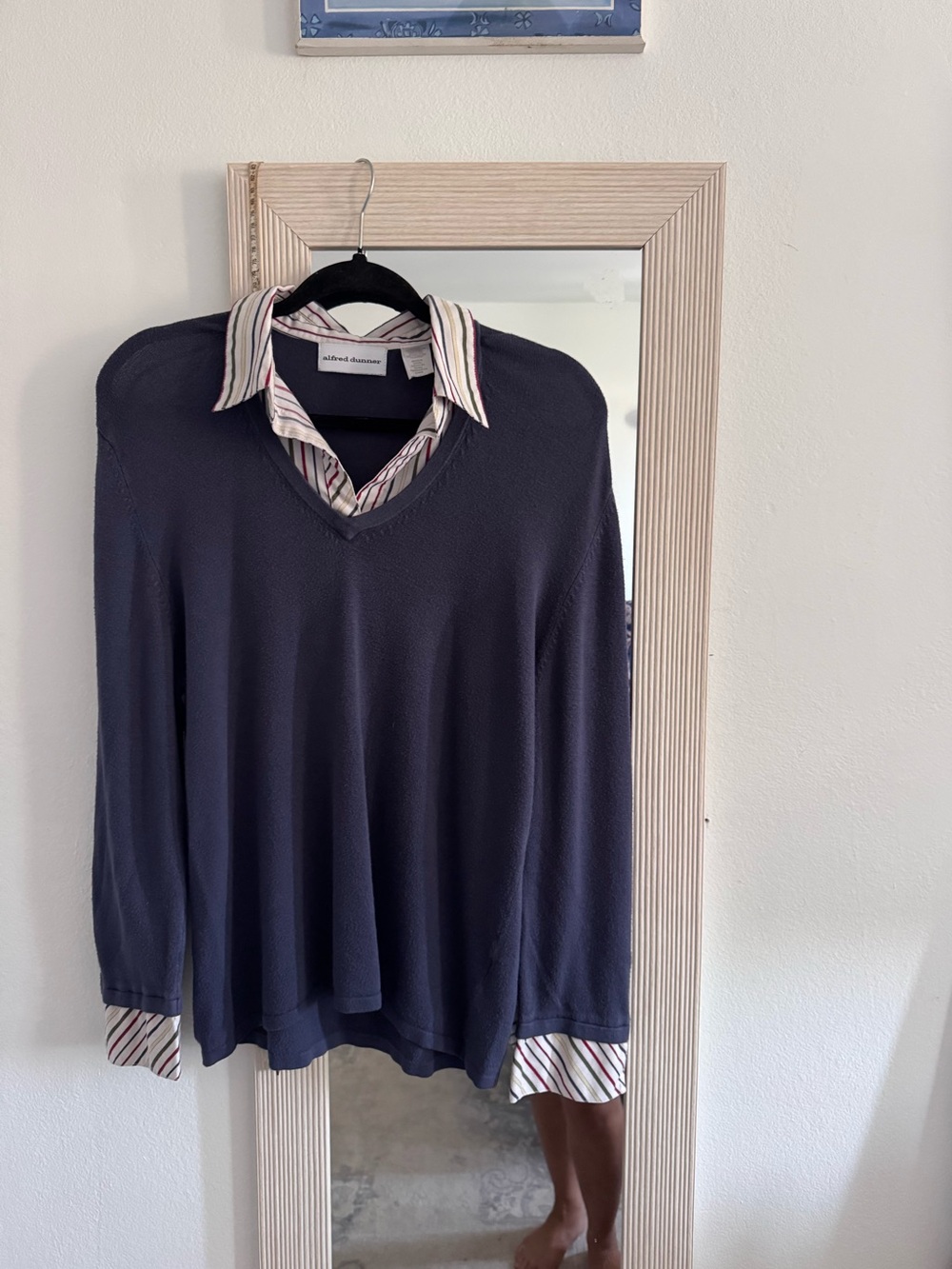 Alfred Dunner Sweater with Collar and Cuffs